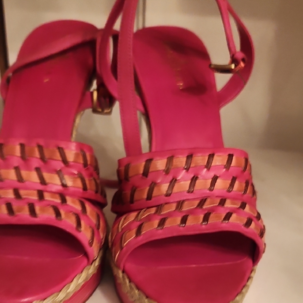 Pink Athletic Shoes with Breathable Material